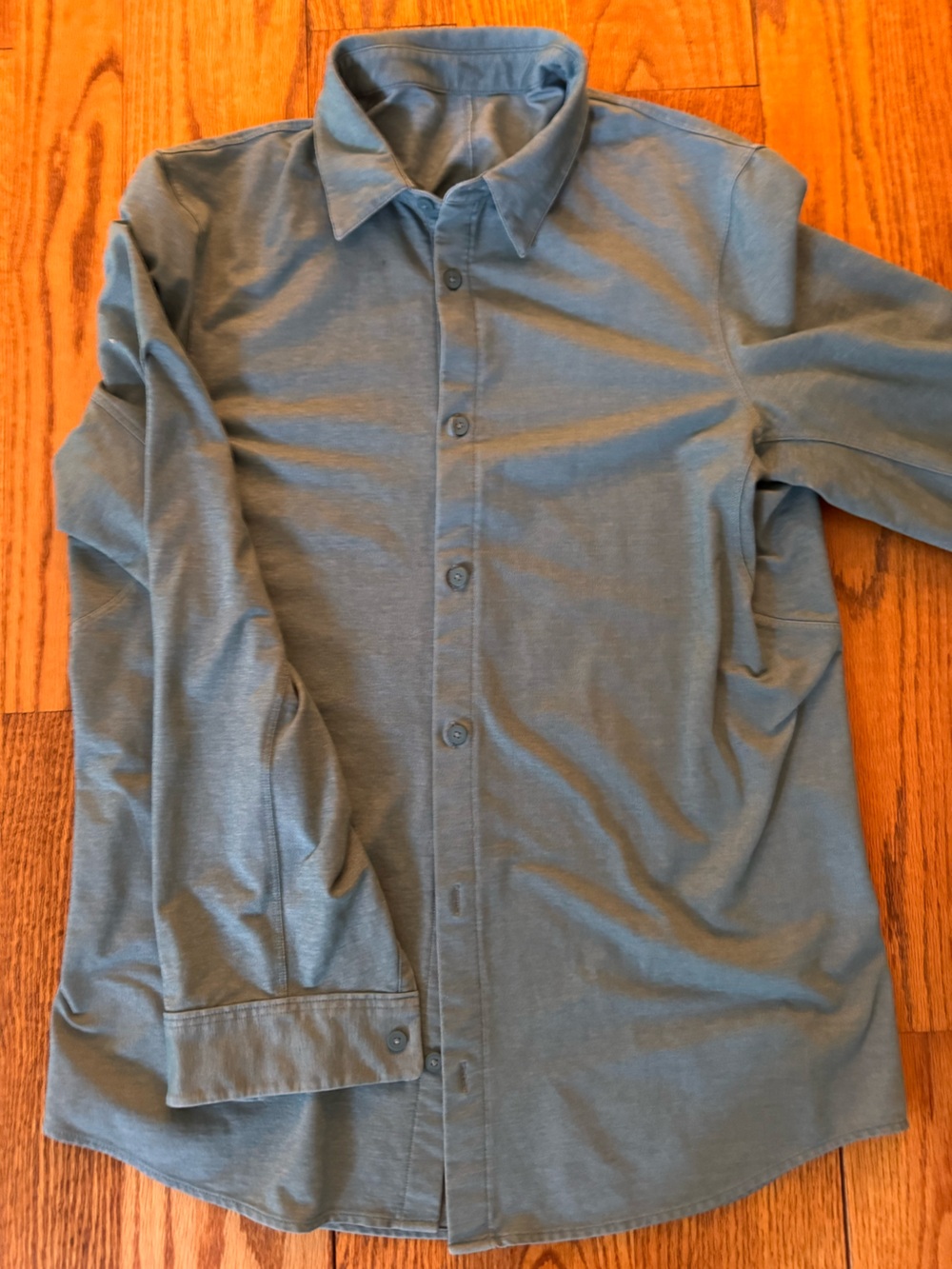 lululemon athletica Men's Casual Button-Down Shirt - Steel Blue
